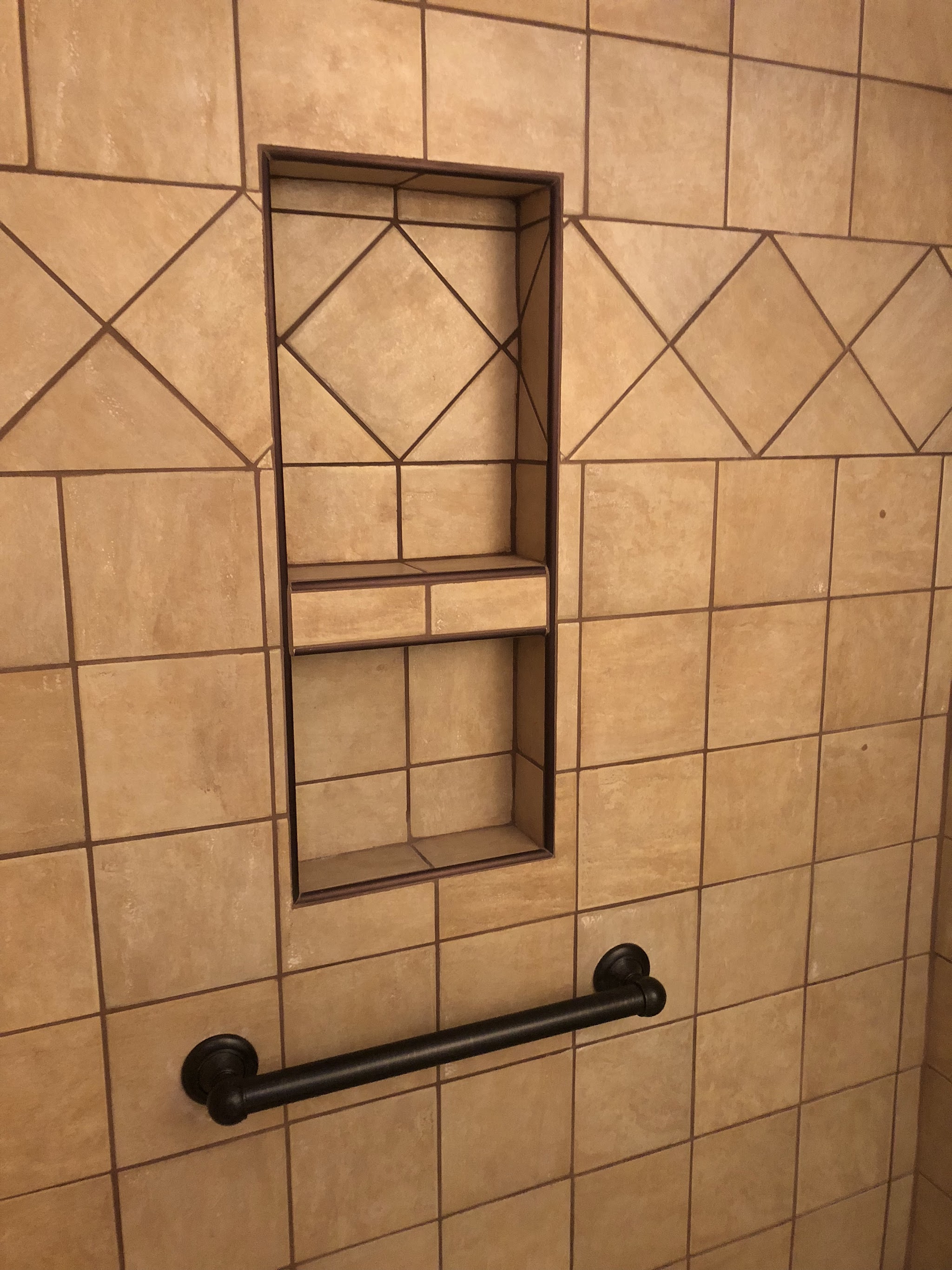 Tiled shower niche